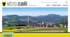 Desktop Screenshot of mesto-zubri.cz
